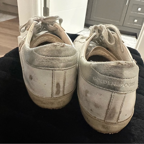 Golden Goose White Sneakers with Glitter Gold Star - Picture 3 of 3